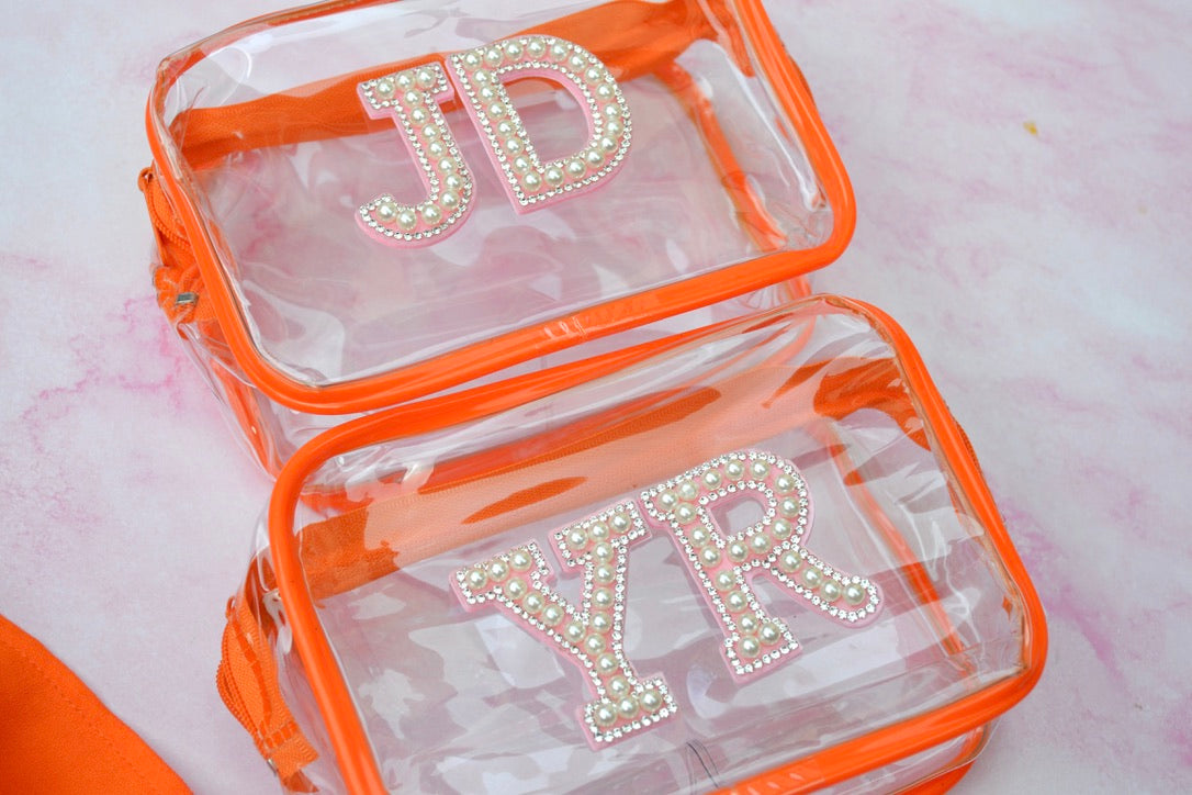 Orange Veuve Before Vows Personalized Bachelorette Wet Bikini bag