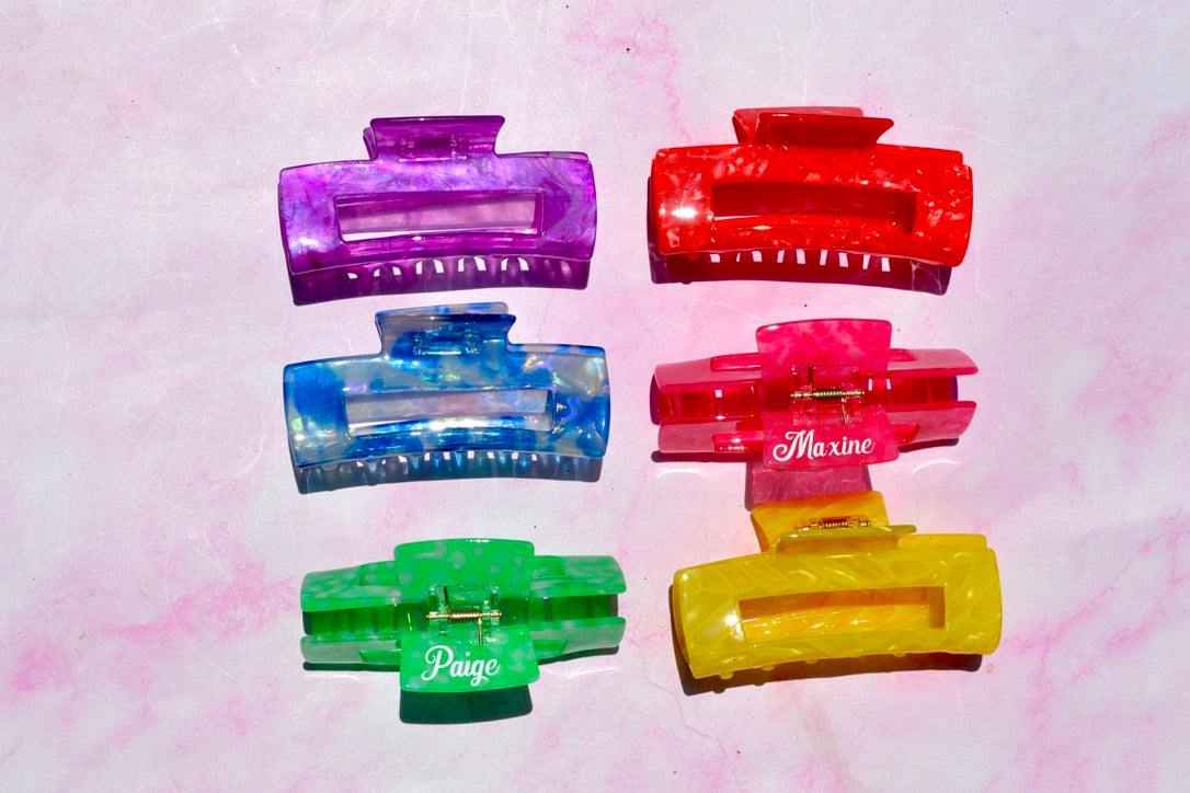 Custom Neon Acetate Hair Claws