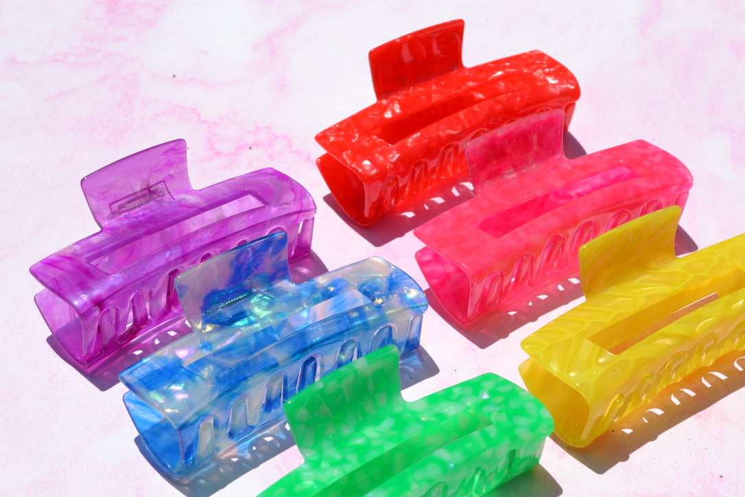 Custom Neon Acetate Hair Claws