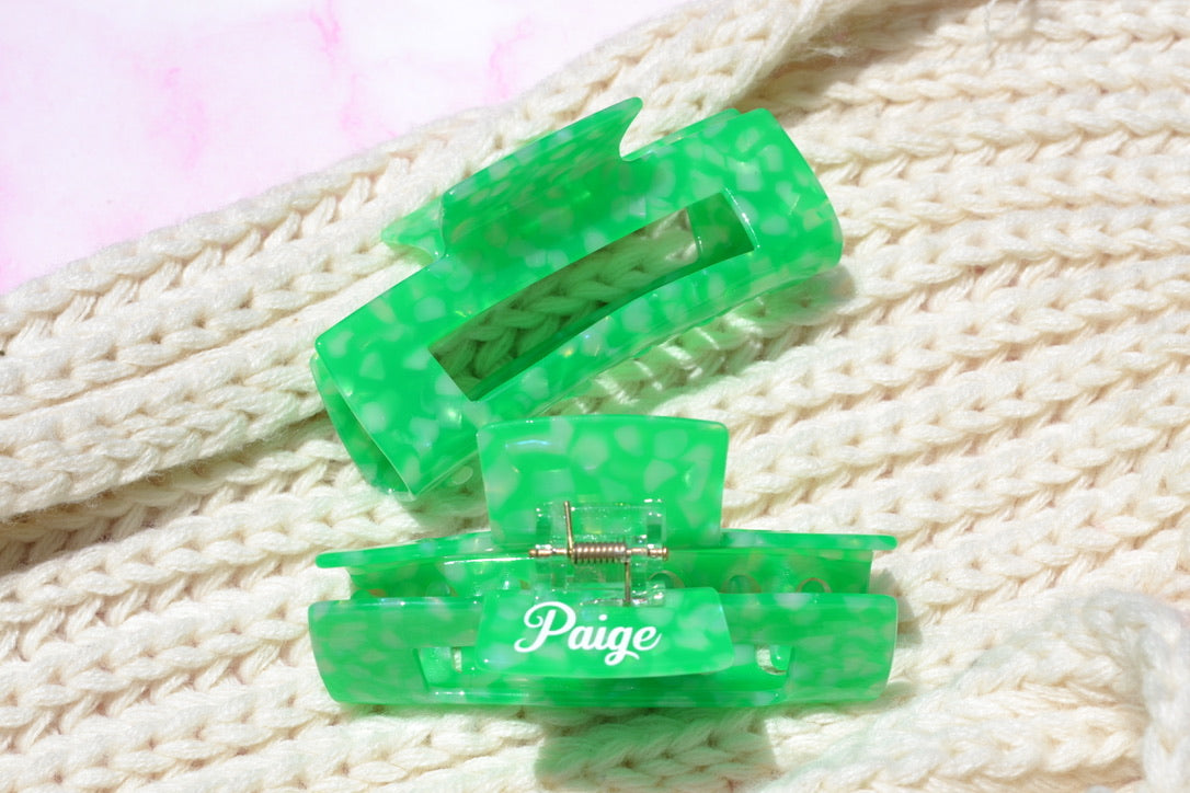 Custom Neon Green Hair Claw