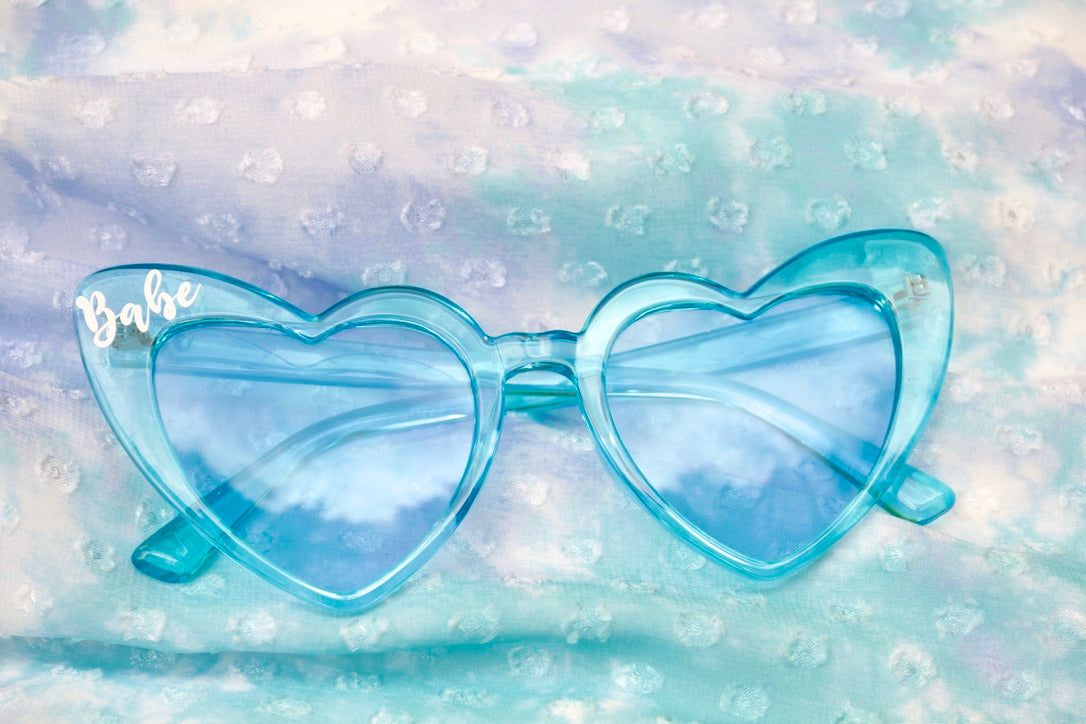 Baby Blue Heart Sunglasses