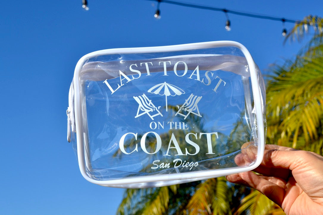 Last Toast on the Coast Bachelorette Party Personalized Wet Bikini bag