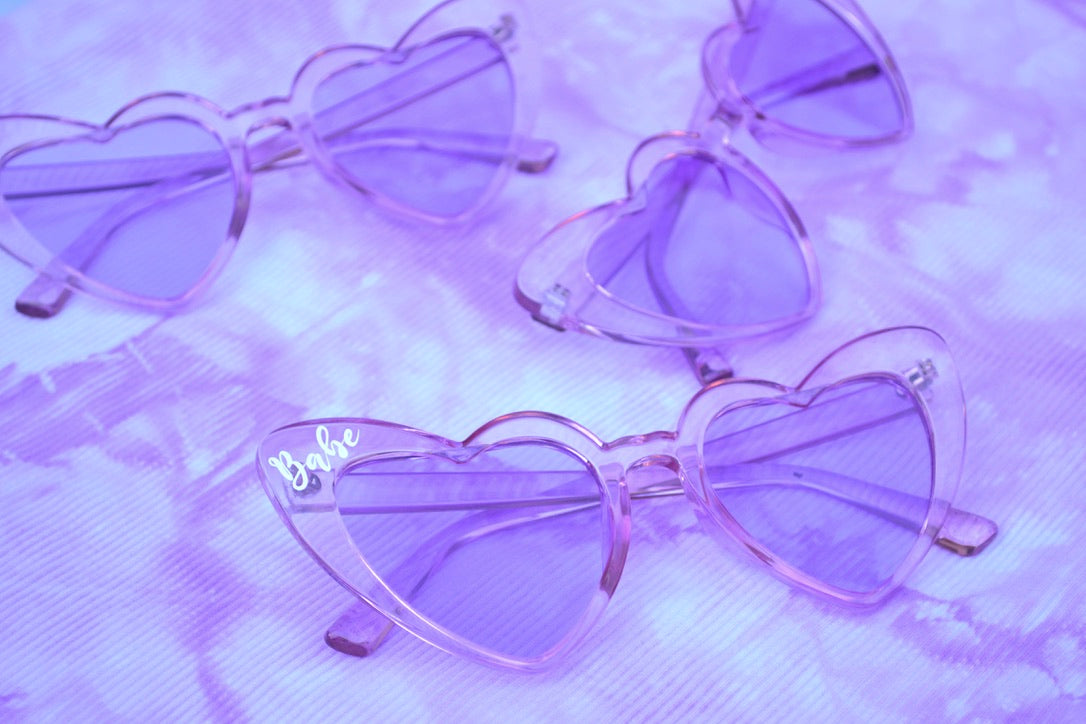 Light Purple Heart Sunglasses