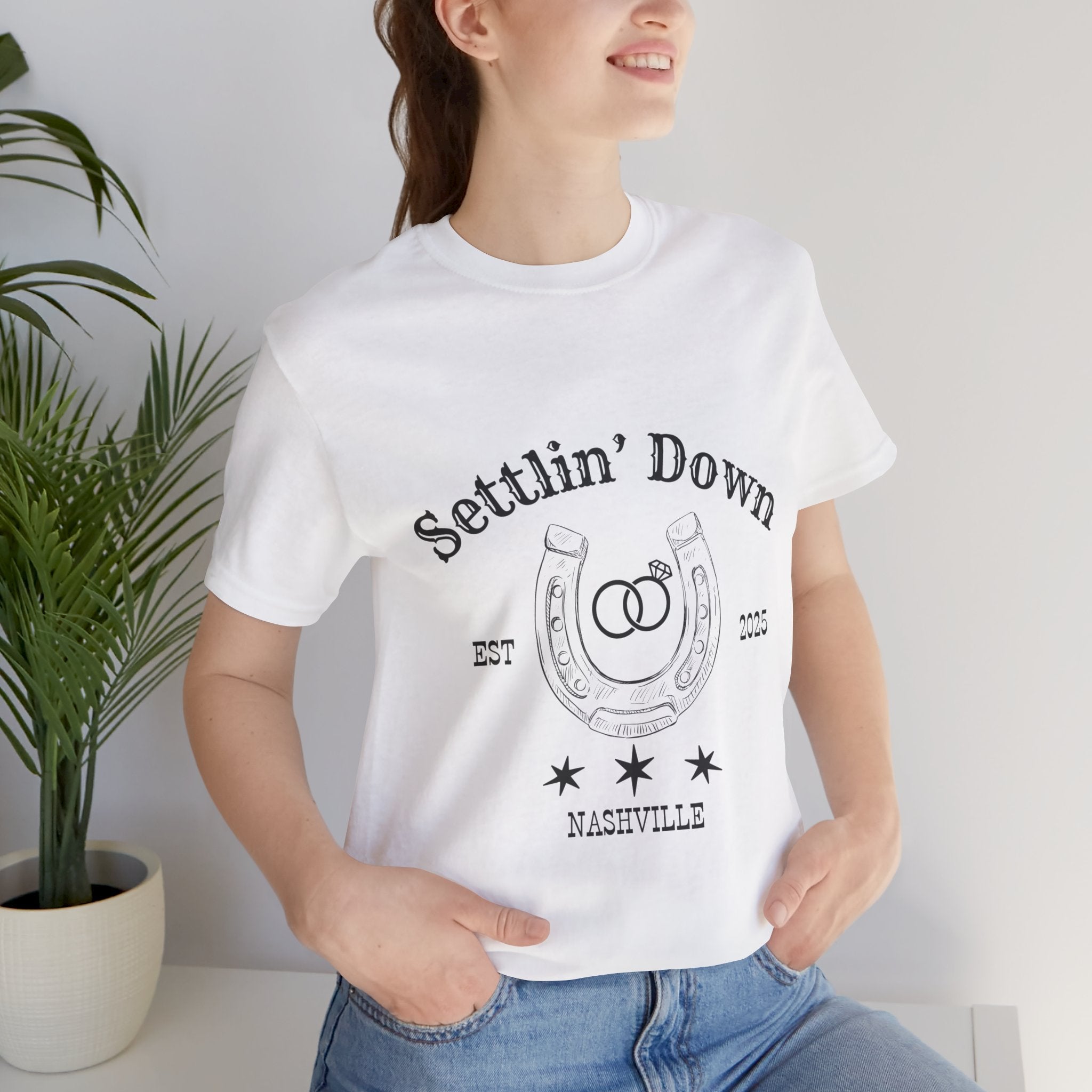 Settling Down Nashville Bachelorette Bride T-shirt
