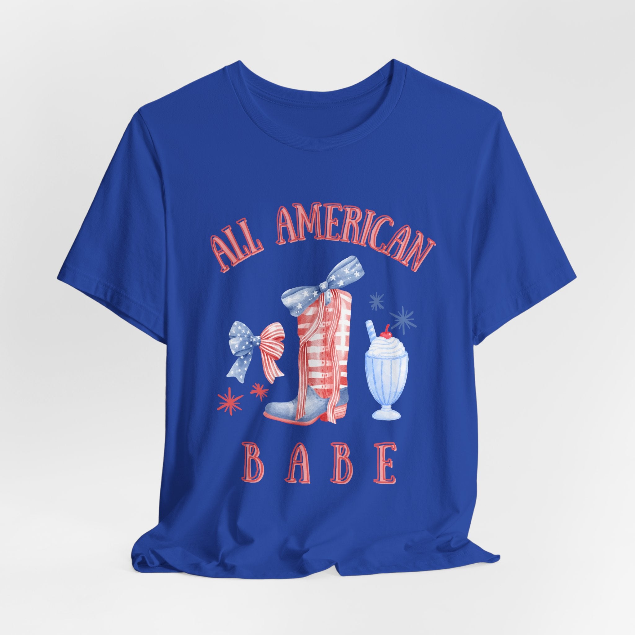 Trendy 4th of July women’s tee with American flag detail