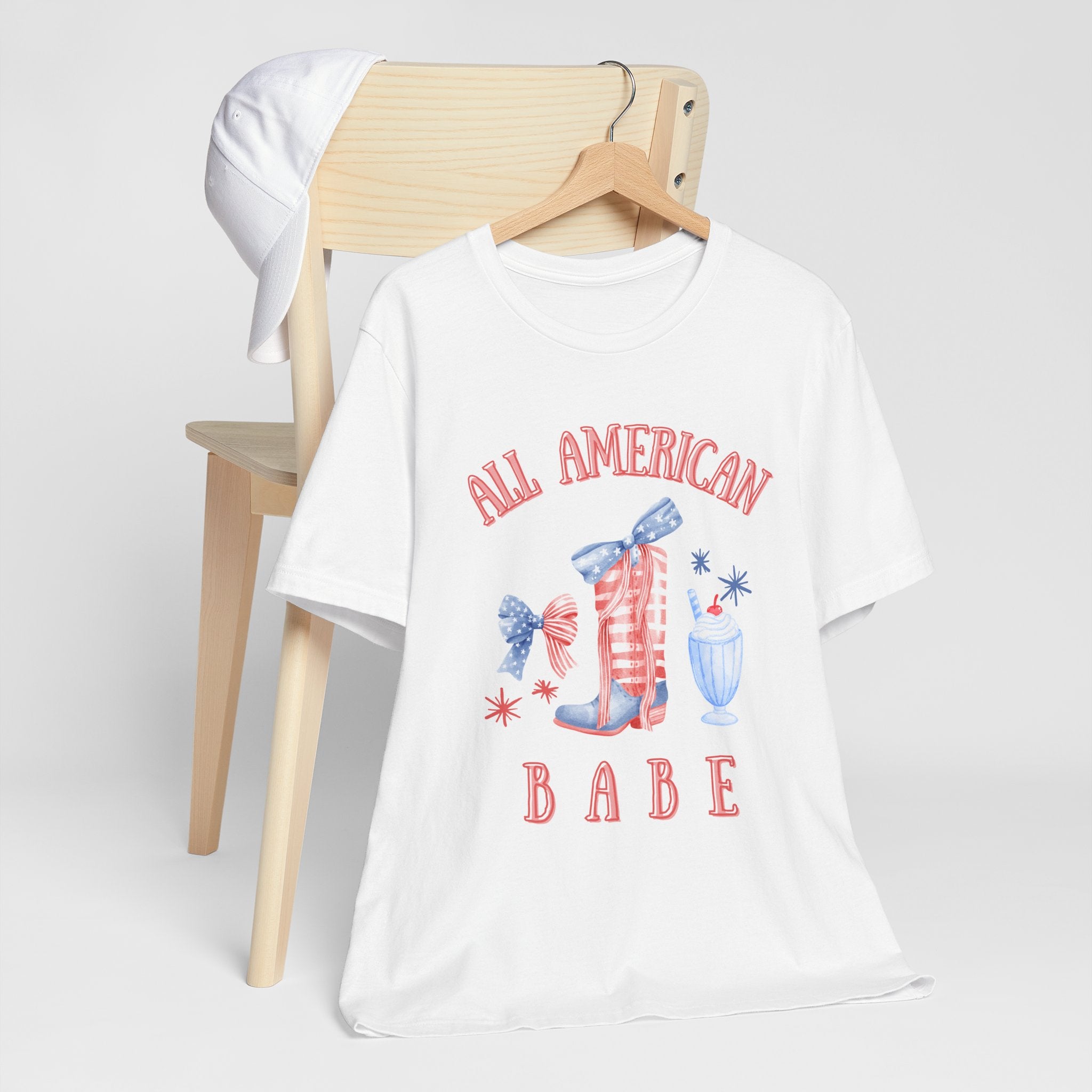 All American Babe Patriotic Tee – 4th of July Bachelorette Shirt