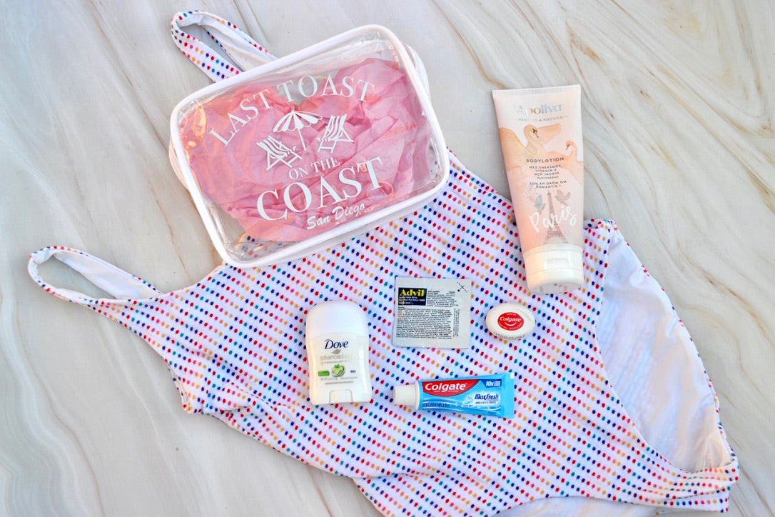 Last Toast on the Coast Bachelorette Party Personalized Wet Bikini bag