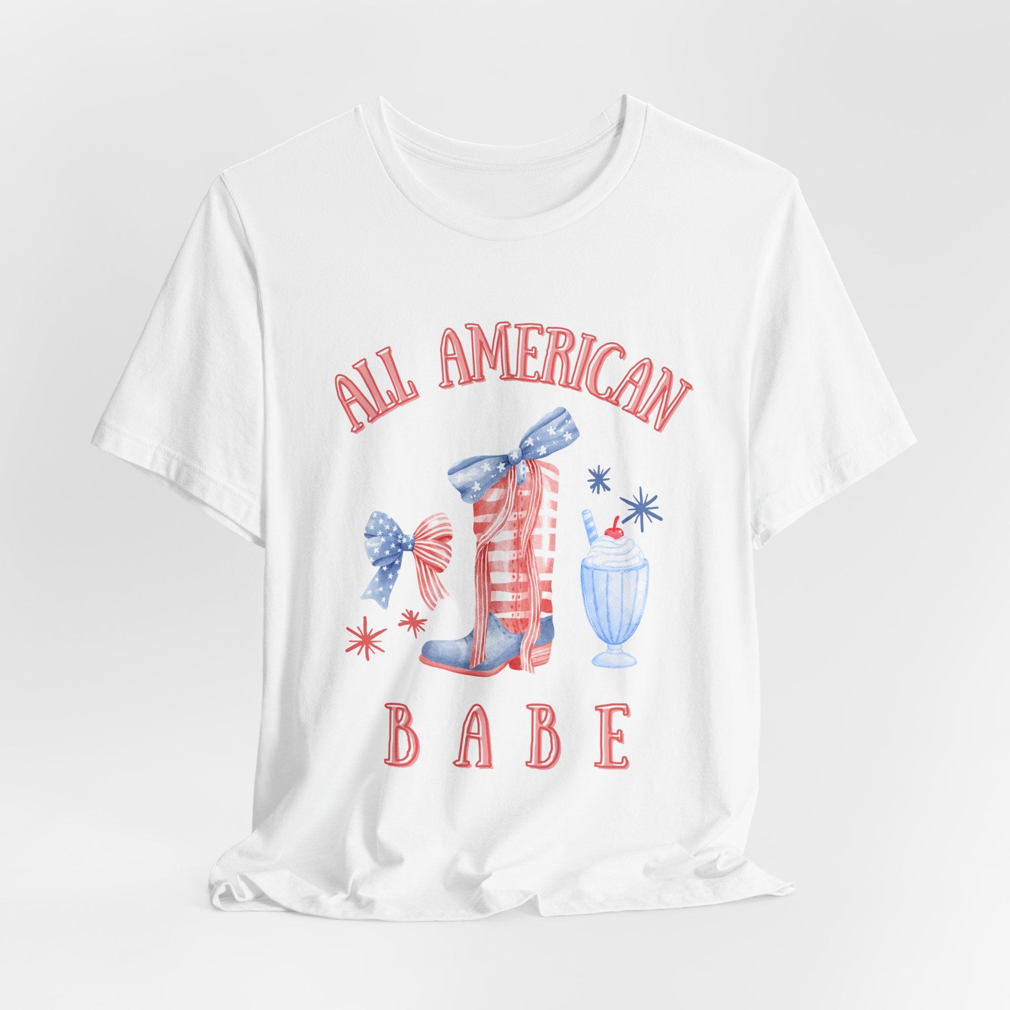 All American Babe Patriotic Tee – 4th of July Bachelorette Shirt