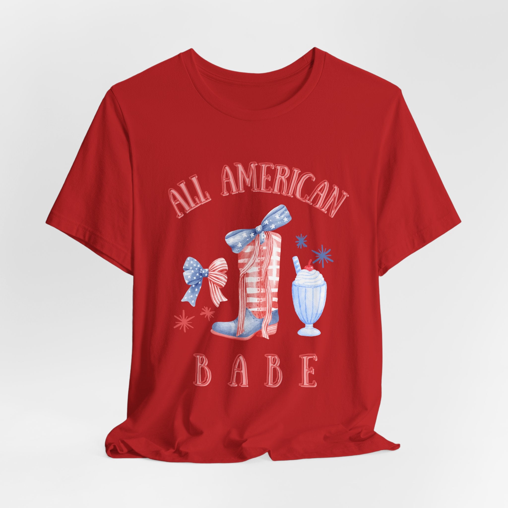 Red Womens 4th of July Tshirt
