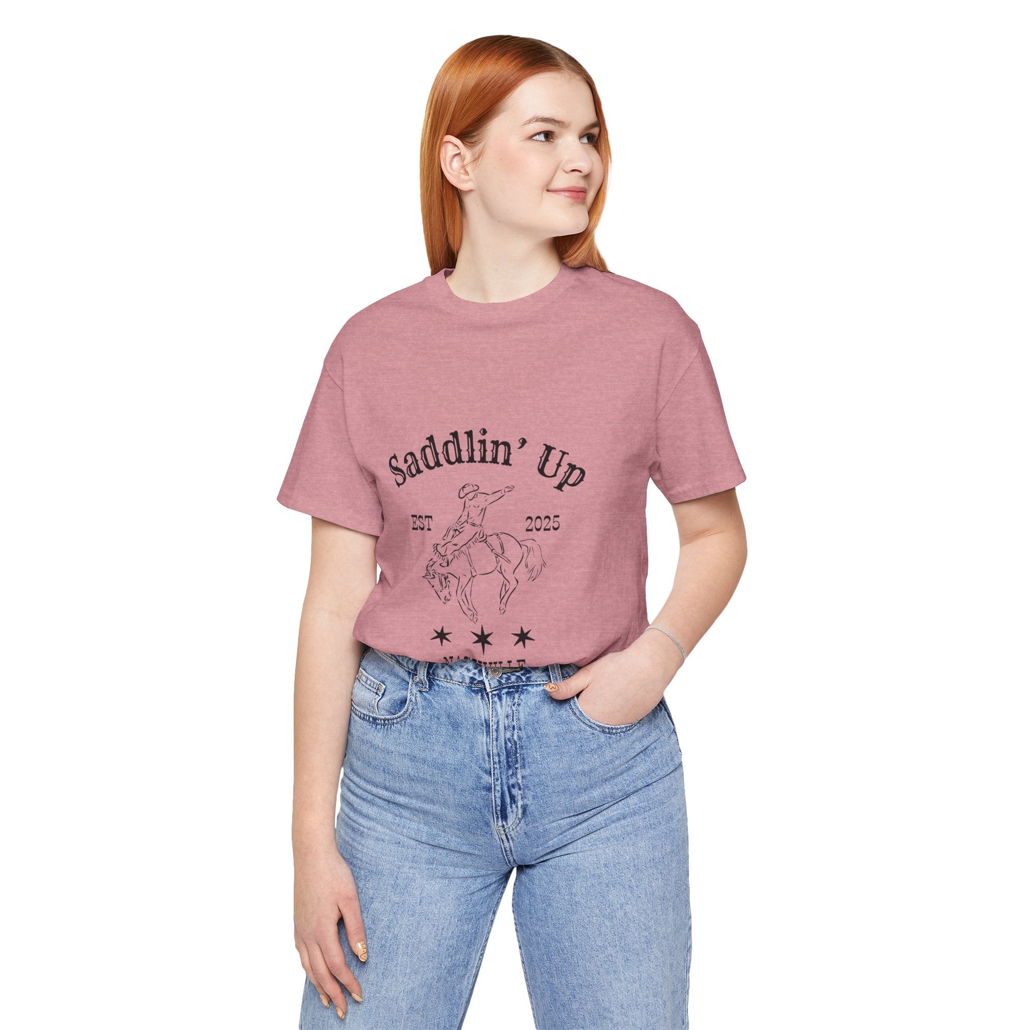 Pink Settling Down Nashville Bridesmaids T-shirt