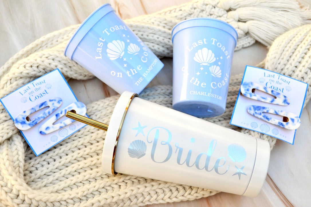 Destination Last toast on the Coast Bachelorette Party Cups