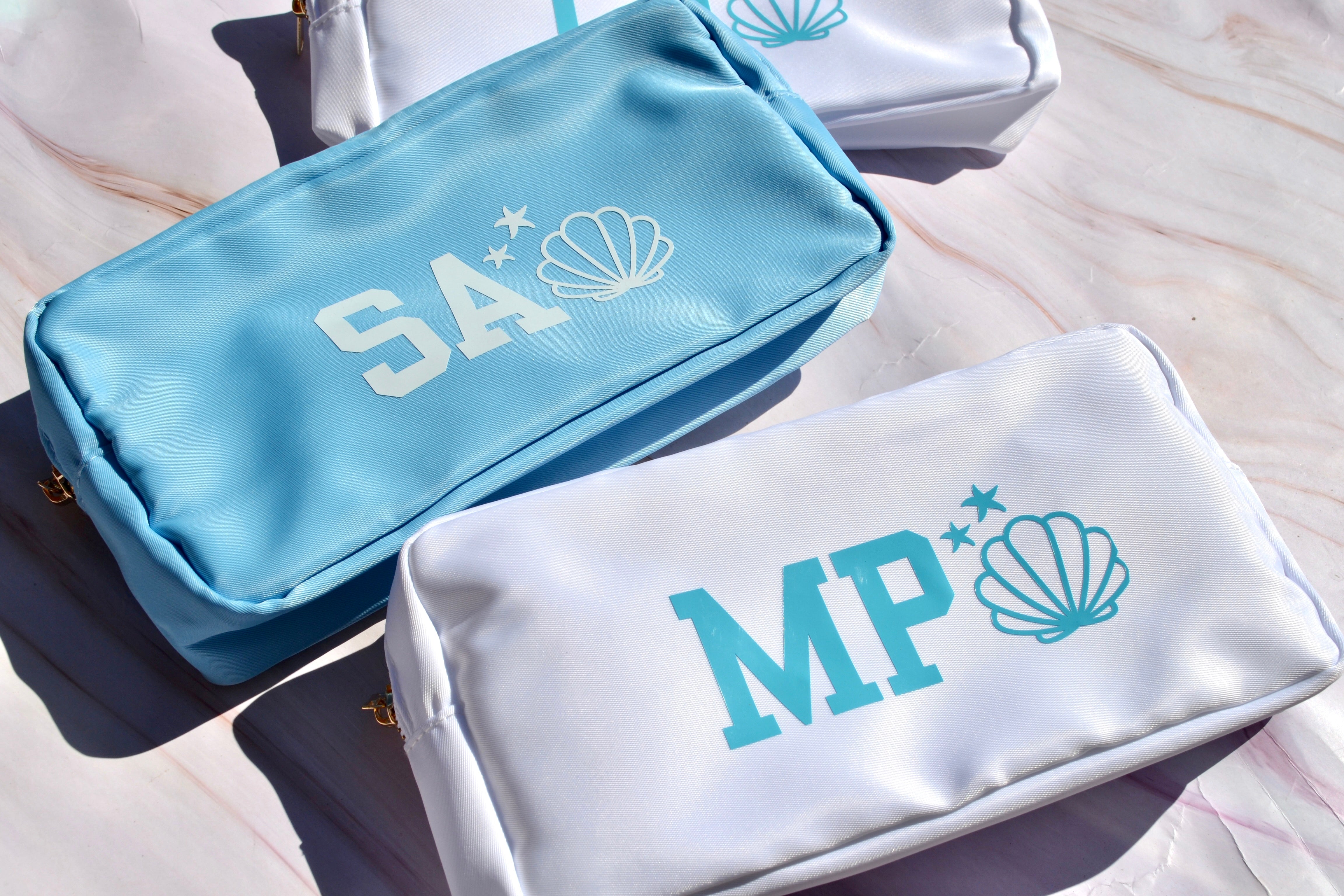 Water Resistant Coastal Wet Dry Makeup Bag