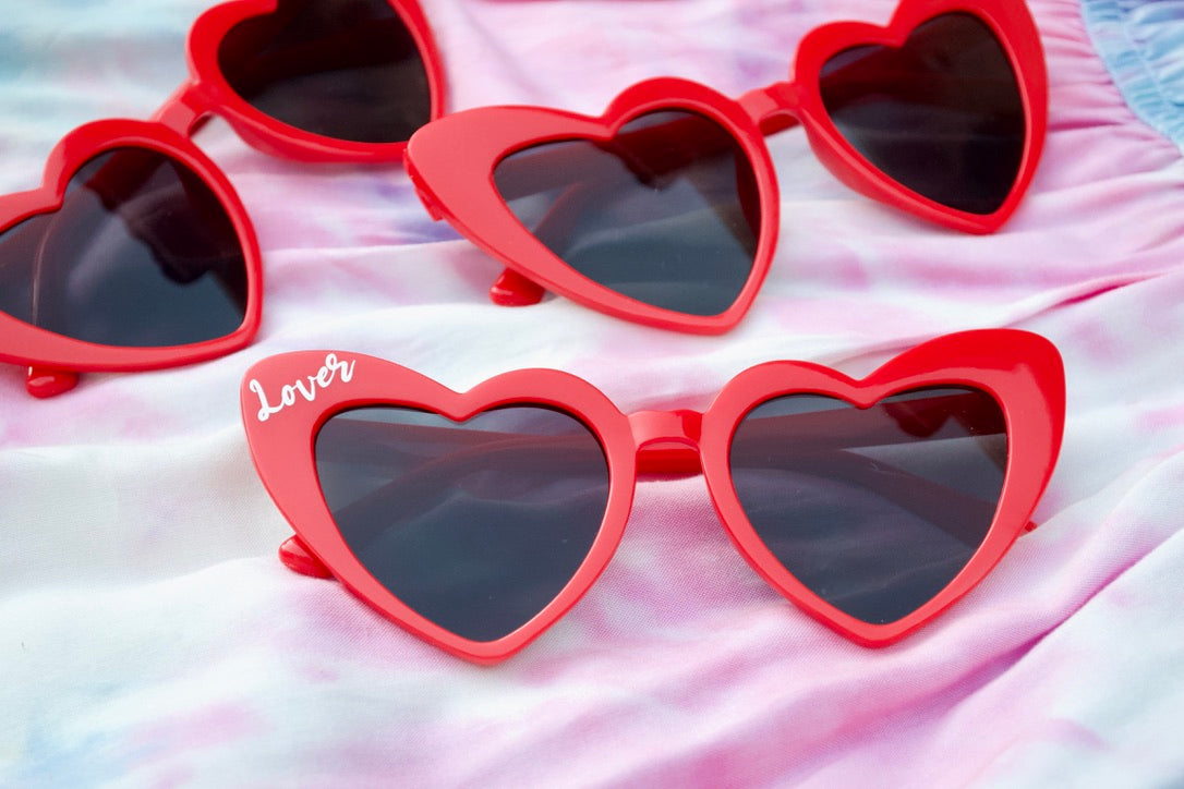 Red Taylor Swift Heart Lover Sunglasses