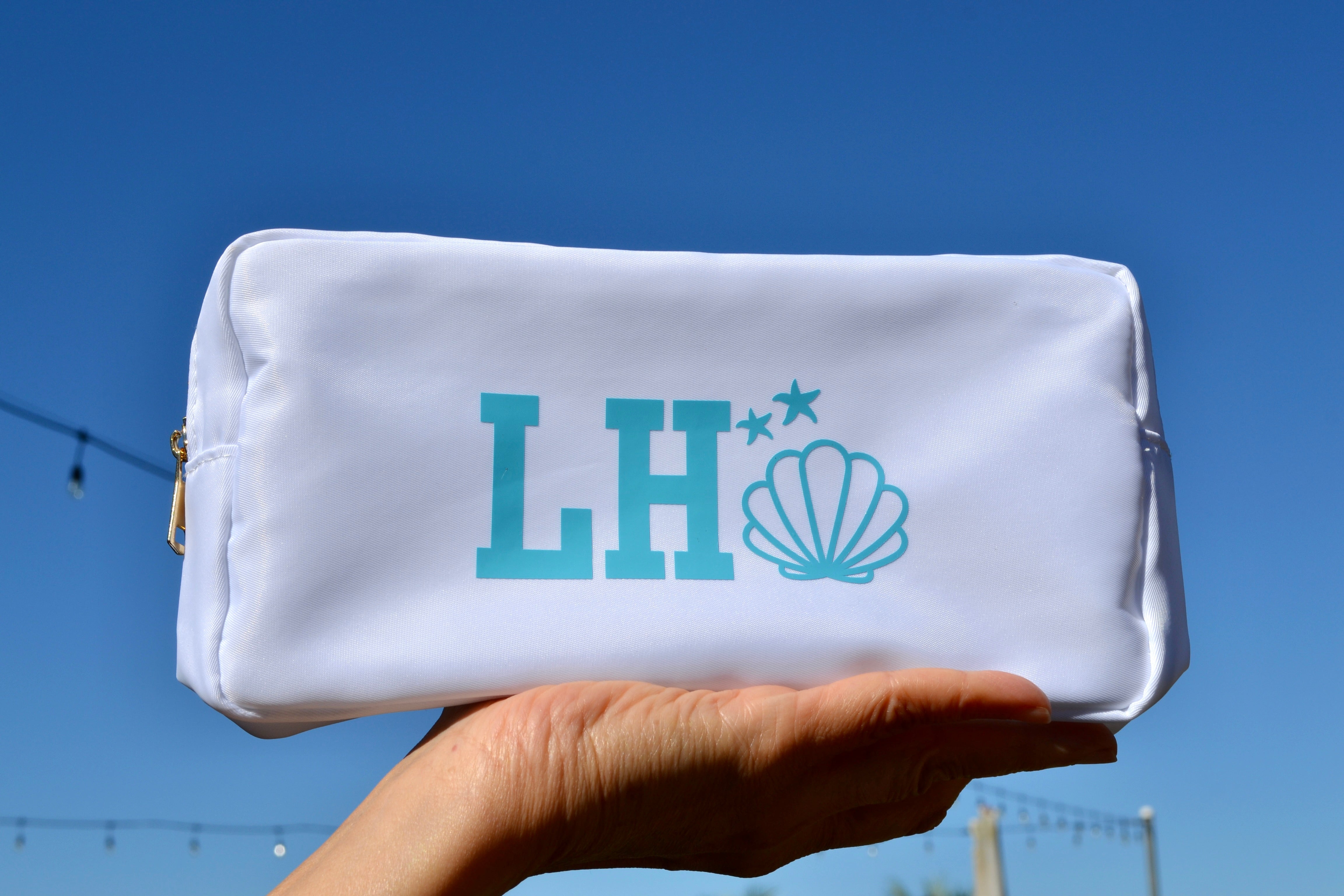 Water Resistant Coastal Wet Dry Makeup Bag