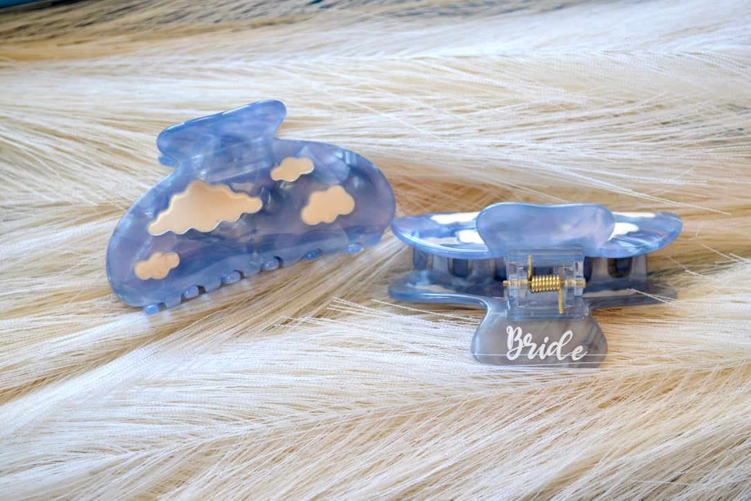 Cloud Hair Clips Bride on Cloud 9 Bridal Shower Favors