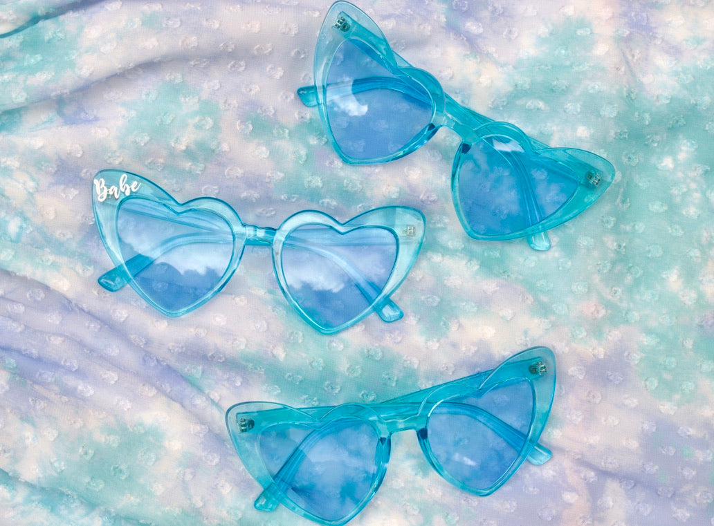 Baby Blue Heart Sunglasses