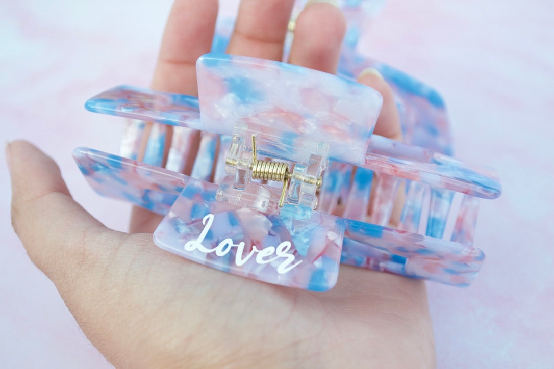 Lover Bridal Shower Pink and Blue Hair Claws Favors