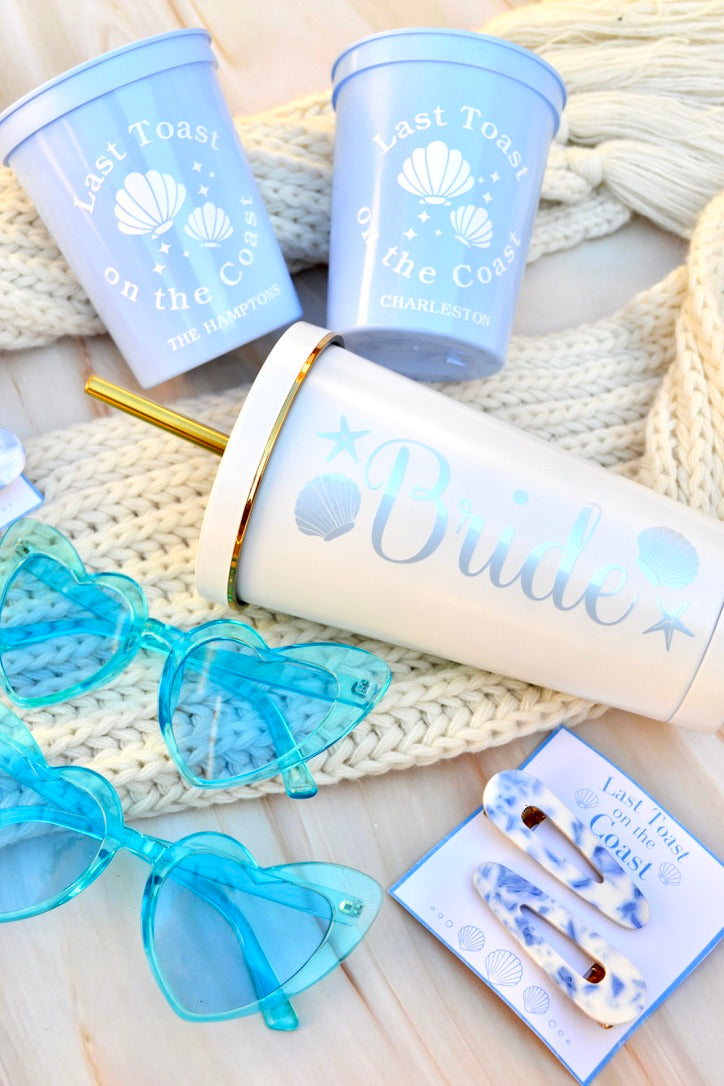 Destination Last toast on the Coast Bachelorette Party Cups