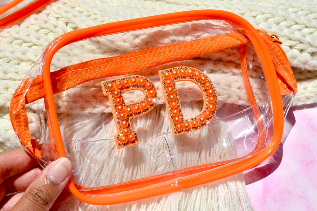 Orange Veuve Before Vows Personalized Wet Bikini Bag