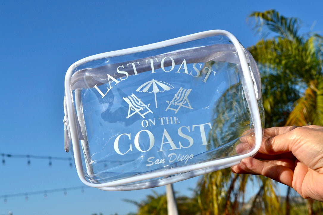 Last Toast on the Coast Bachelorette Party Personalized Wet Bikini bag