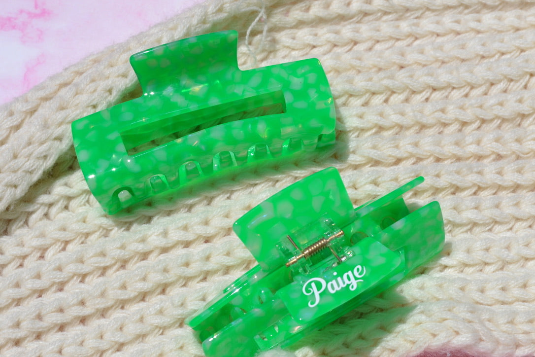 Custom Neon Green Hair Claw