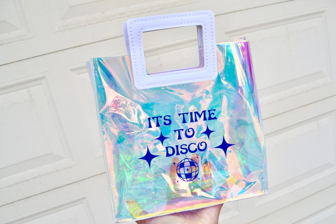 It's Time to Disco Mamma Mia Bachelorette Holographic Bag
