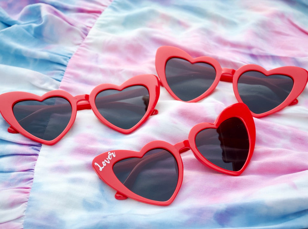 Red Taylor Swift Heart Lover Sunglasses