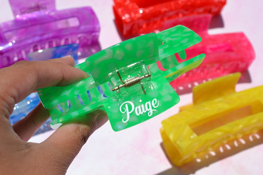 Custom Neon Green Hair Claw