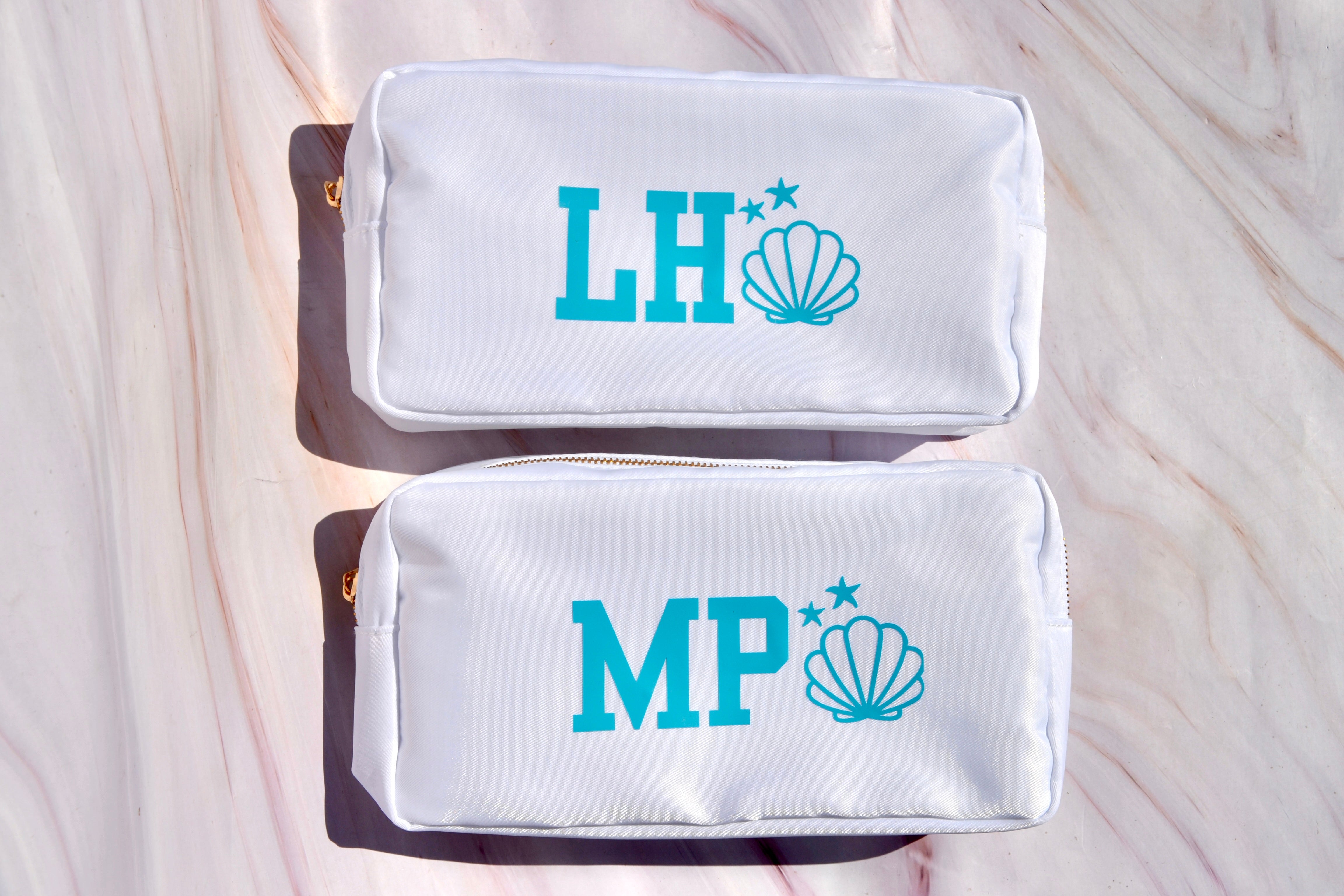 Water Resistant Coastal Wet Dry Makeup Bag