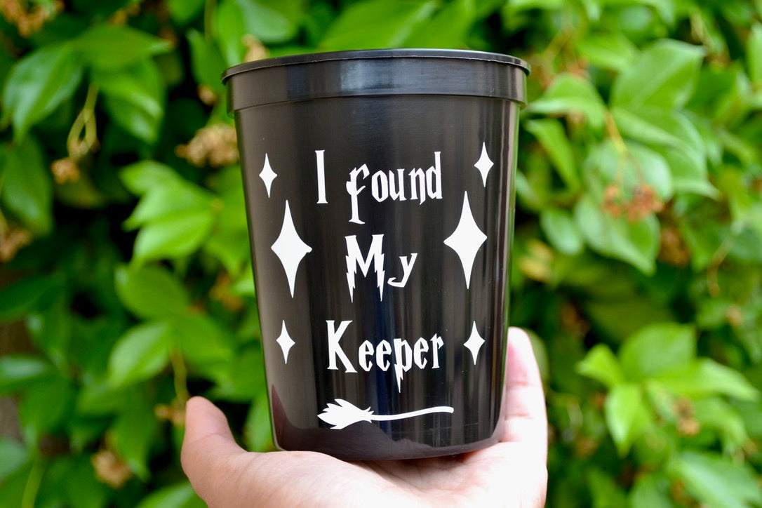Custom HP Bachelorette Party Cups, Muggle to Mrs Decor, I found My Keeper Favors