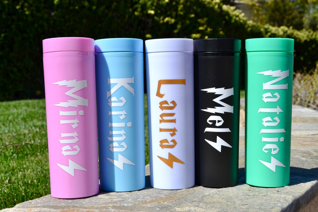 Custom Harry P Wizard Inspired Skinny Tumblers, HP Bachelorette Party Favors