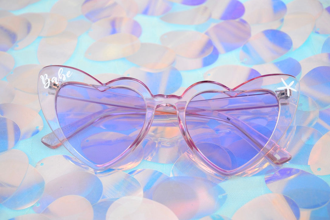 Light Purple Heart Sunglasses