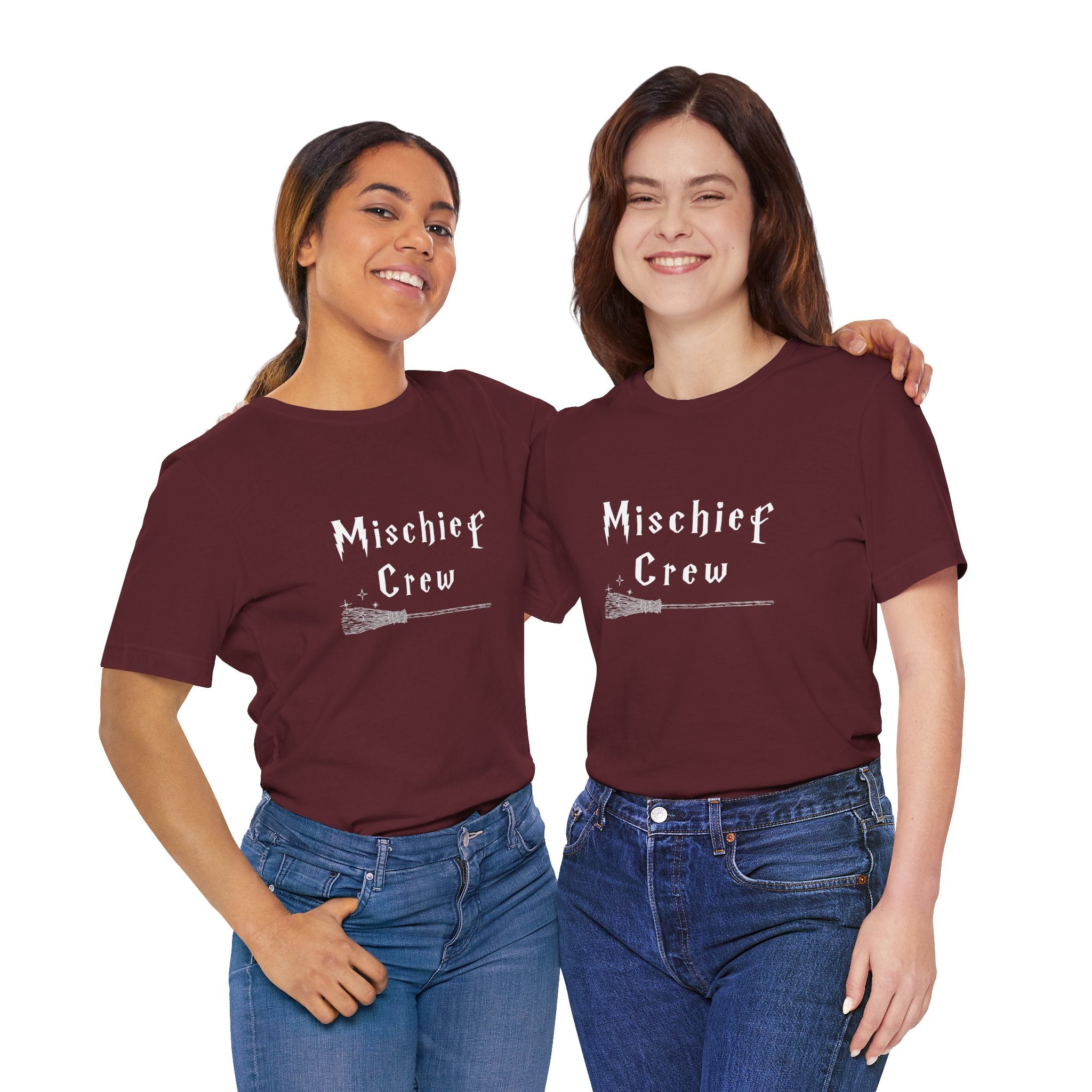 Halloween Wizard Bachelorette Bridesmaids Mischief Crew Tee