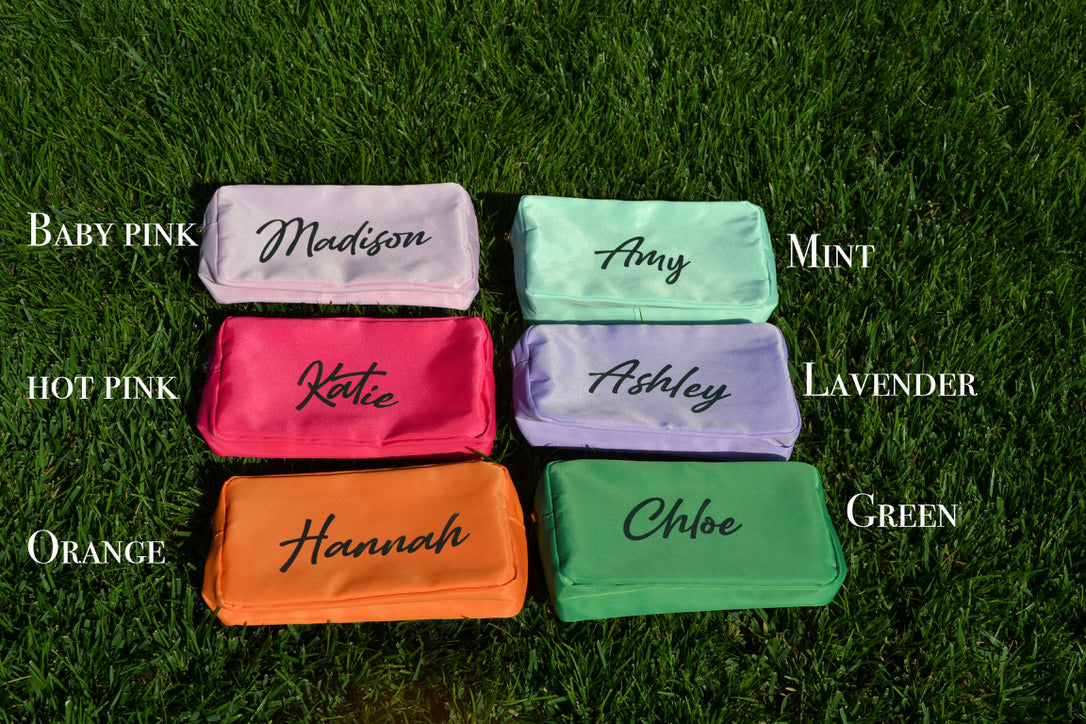 Personalized Pastel Waterproof Makeup Bag