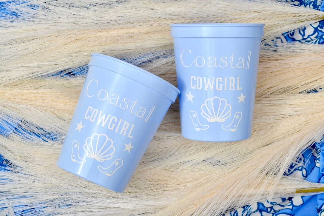 Coastal Cowgirl Bachelorette Bridal Shower Party Cups