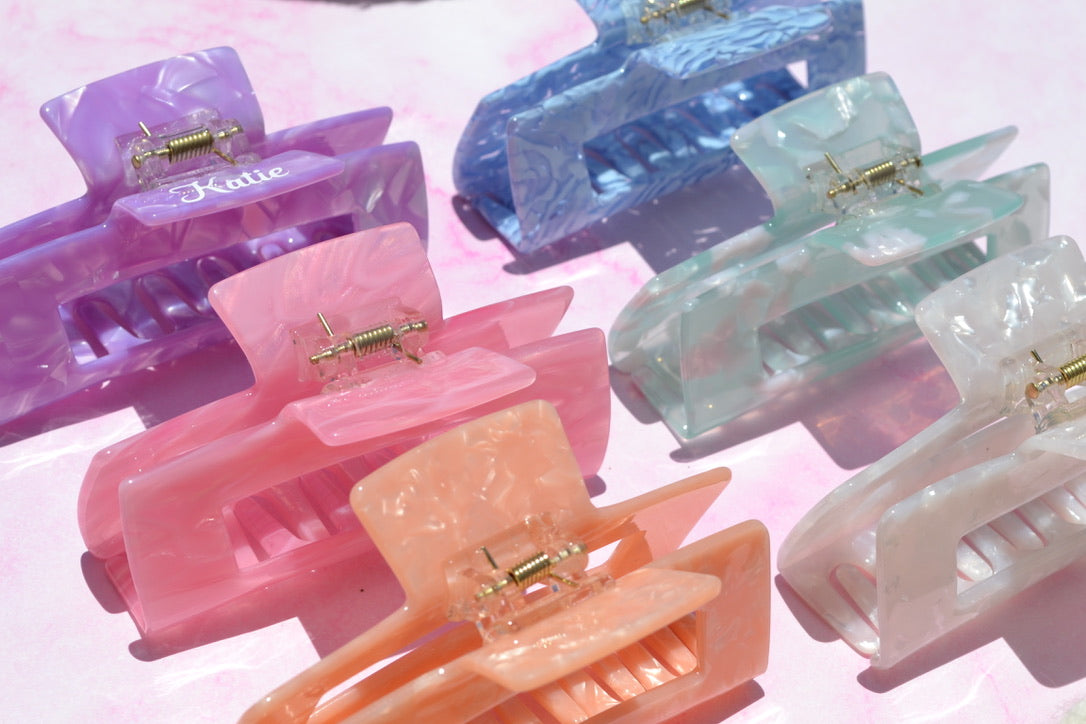 Custom Pastel Acetate Hair Claws