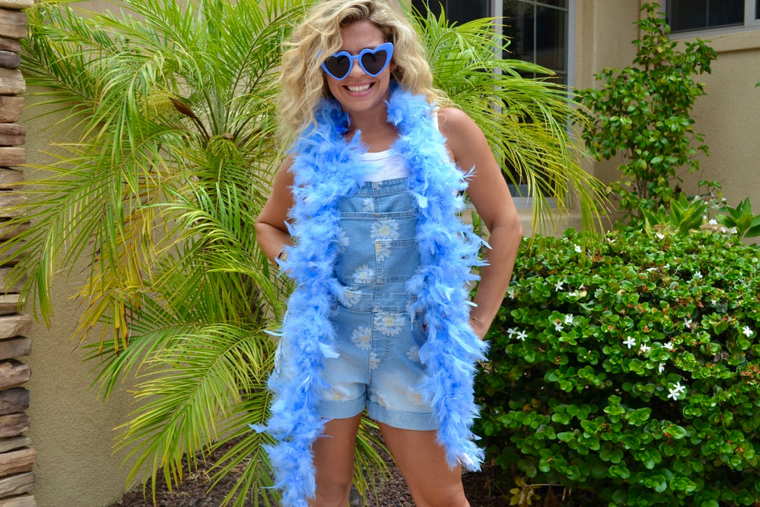 Blue Light Up Mamma Mia Party Boa