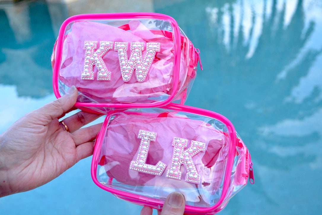 Hot Pink Personalized Wet Bikini bag