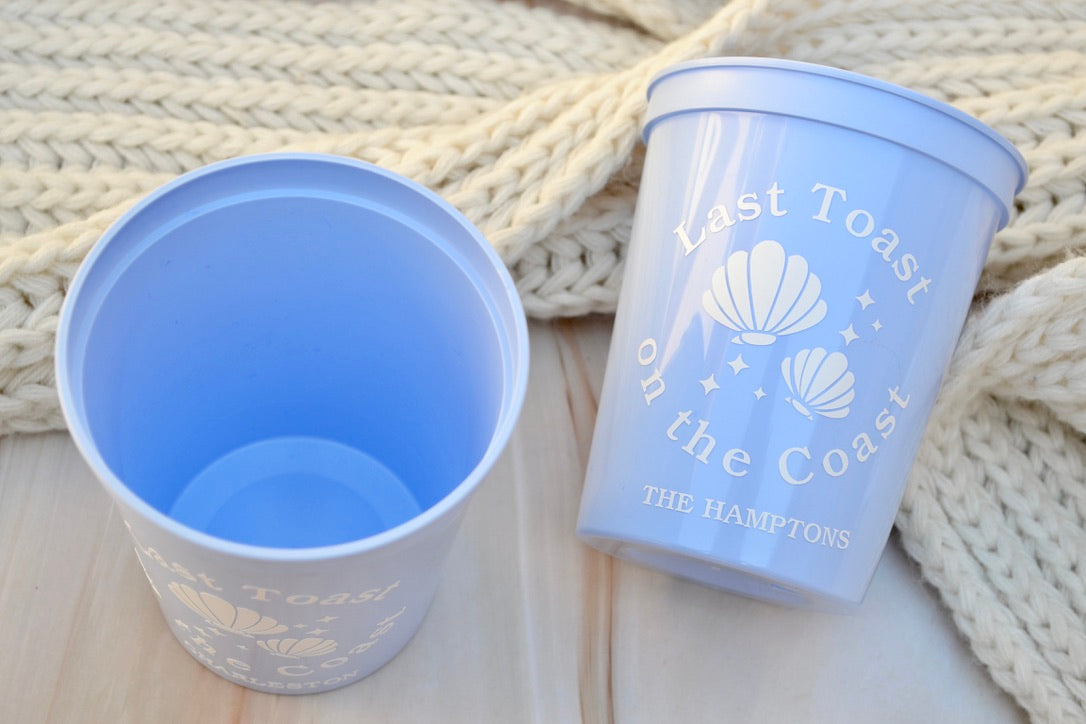 Destination Last toast on the Coast Bachelorette Party Cups