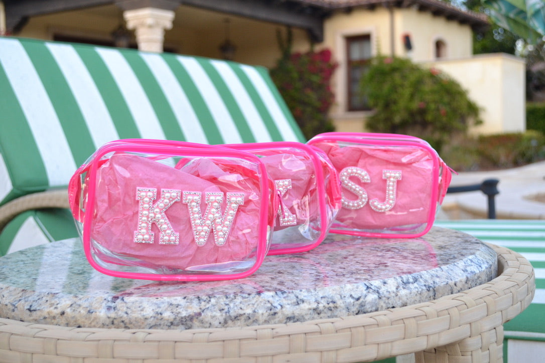 Hot Pink Personalized Wet Bikini bag