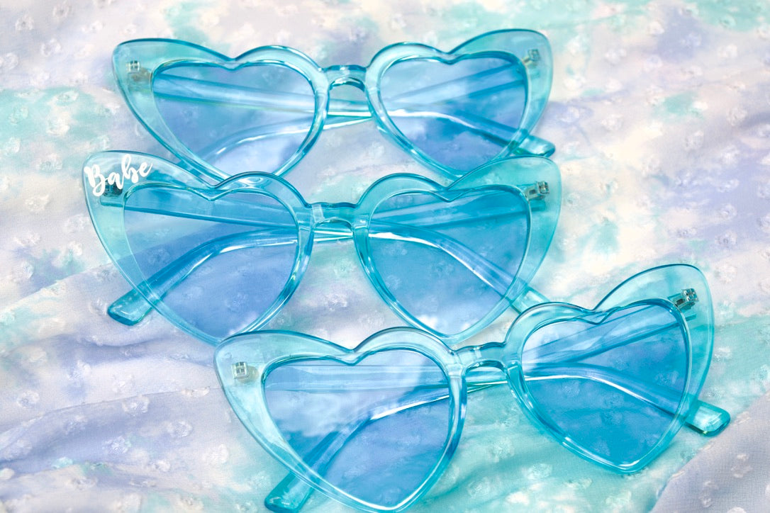 Baby Blue Heart Sunglasses