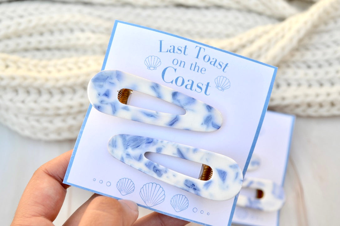 Last Toast on the Coast Hair Clips Favors