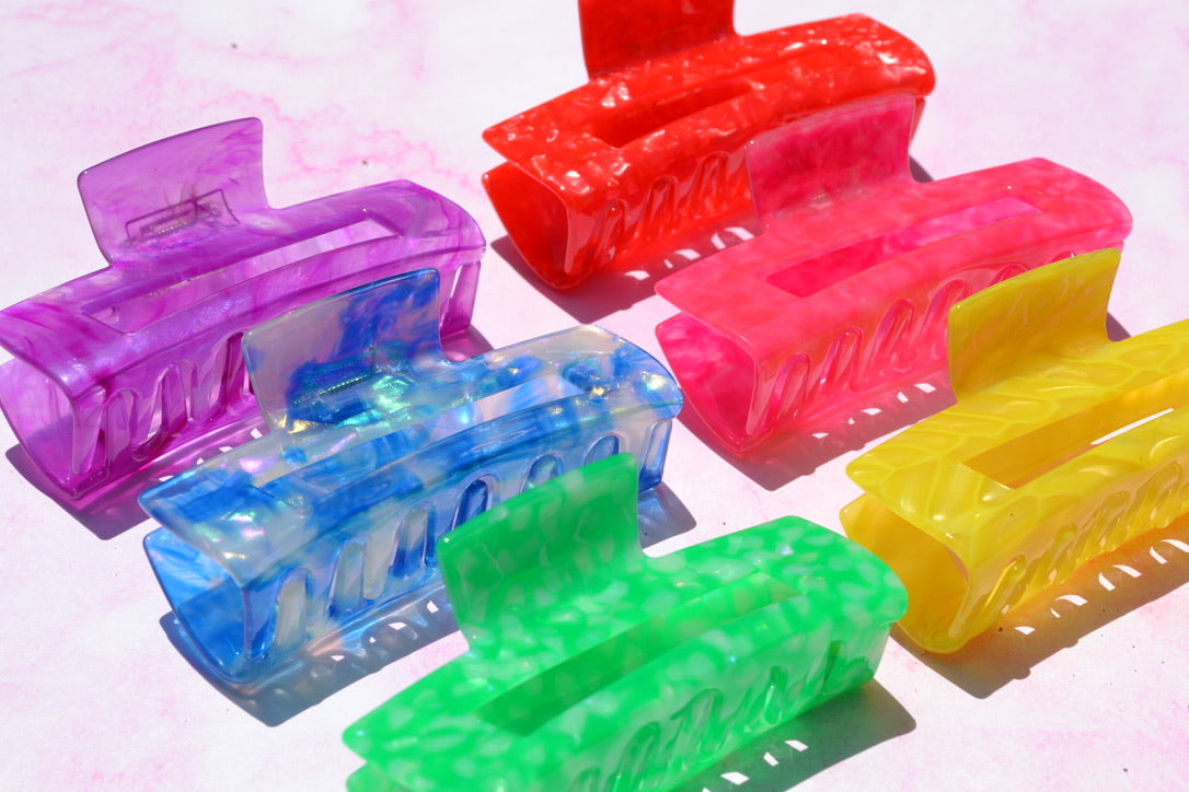 Custom Neon Acetate Hair Claws