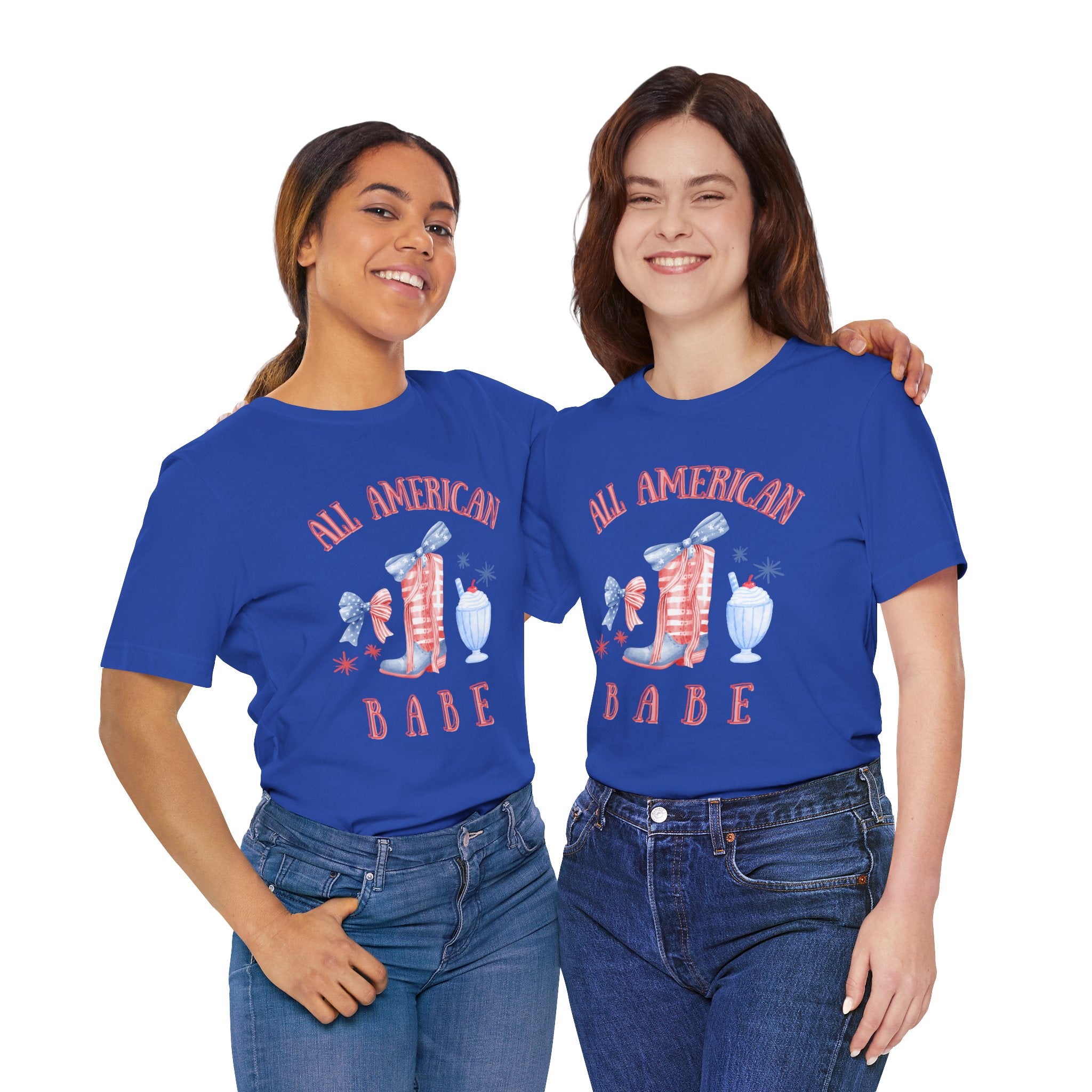 All American Babe Patriotic Tee – 4th of July Bachelorette Shirt