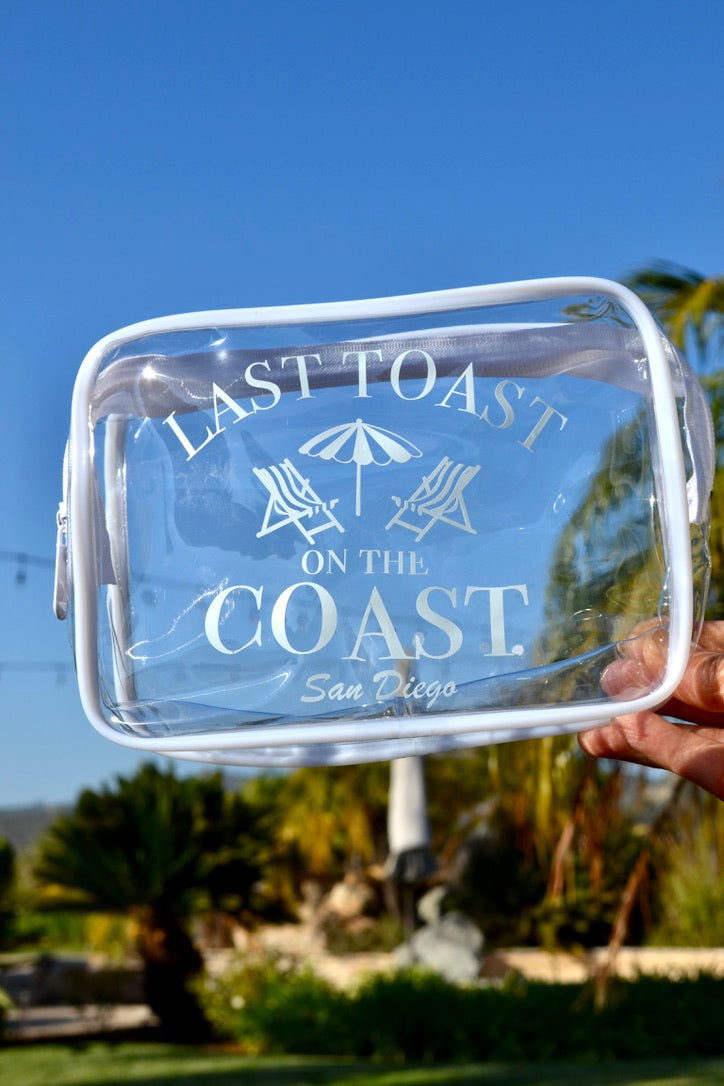 Last Toast on the Coast Bachelorette Party Personalized Wet Bikini bag
