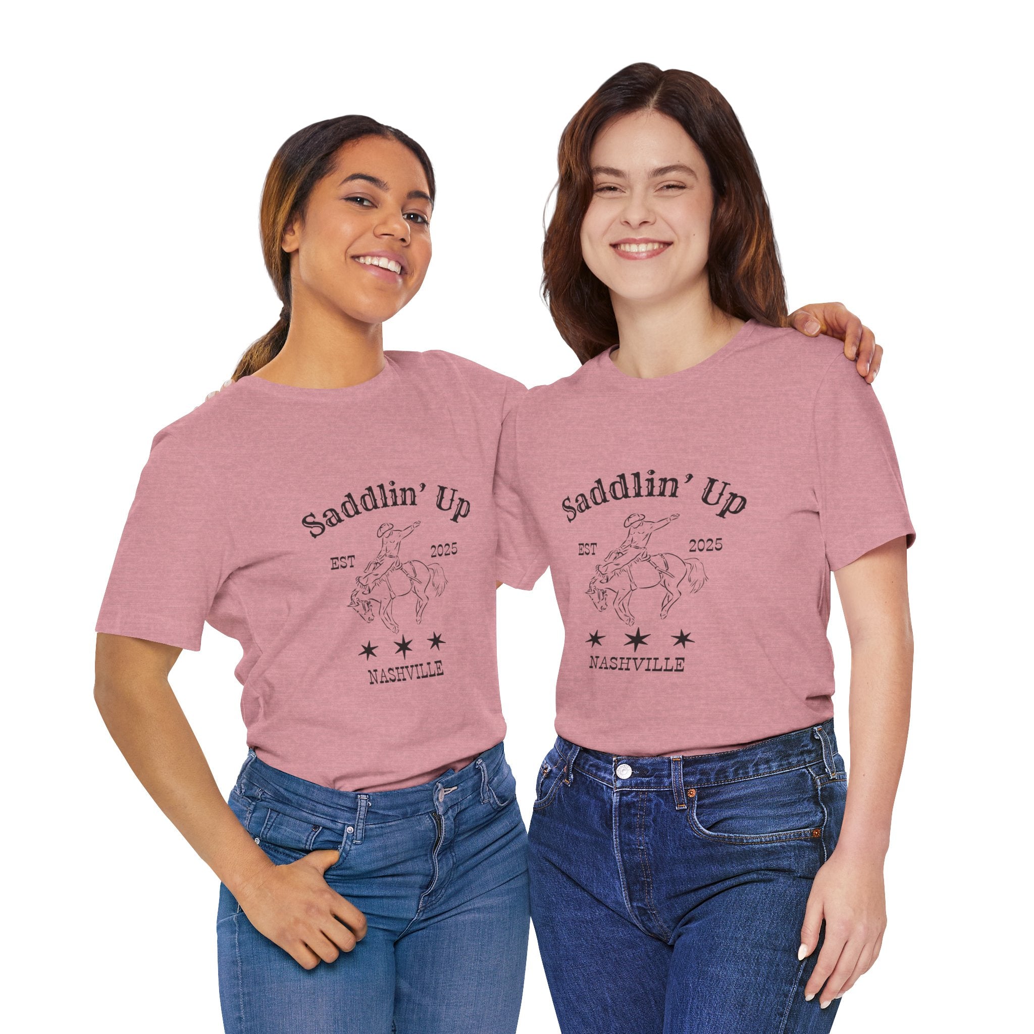 Pink Settling Down Nashville Bridesmaids T-shirt