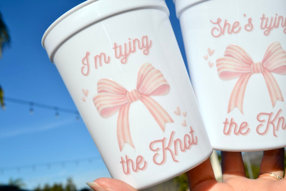 She's Tying the Knot Bachelorette Party Cups