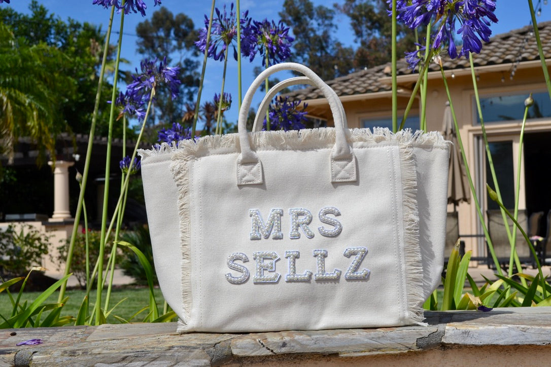 Custom "Mrs." Tote Bag – Personalized Bridal Gift
