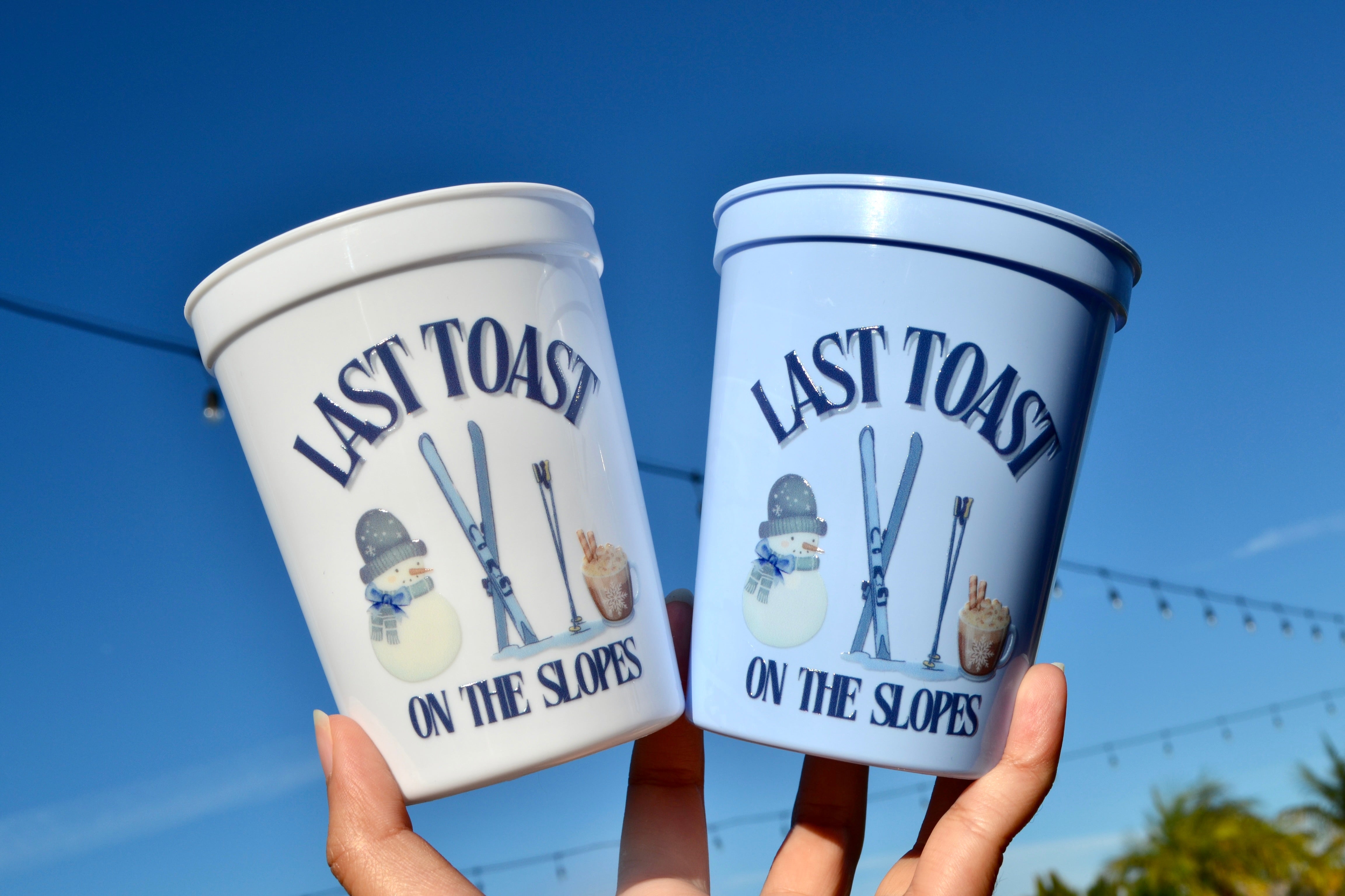 Last Toast on the Slopes Bachelorette Party Cups