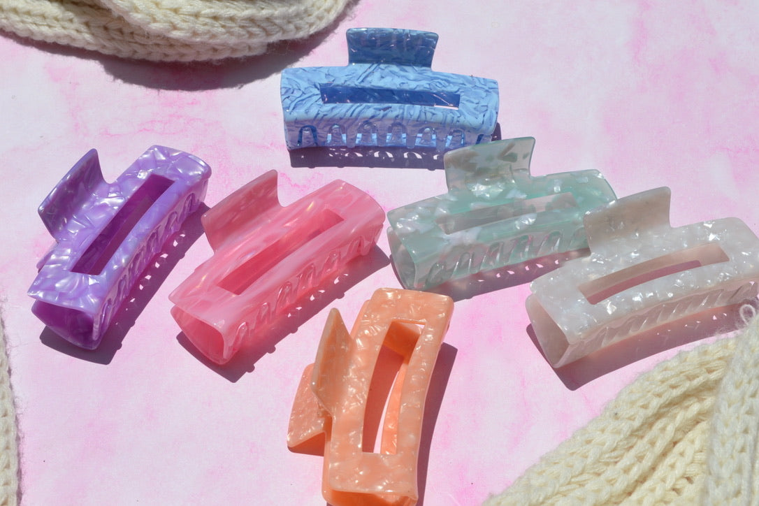 Custom Pastel Acetate Hair Claws